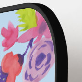 水彩ワイルドフラワーパターンレギンスラッピングP ピックルボールラケット (左詳細)