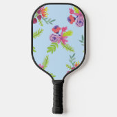 水彩ワイルドフラワーパターンレギンスラッピングP ピックルボールラケット (裏面)