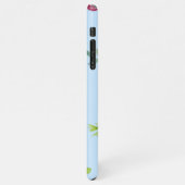 水彩ワイルドフラワーパターンレギンスラッピングP iPhoneケース (左側)