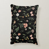 水彩ワイルドフラワーパターン アクセントクッション (裏面(縦))