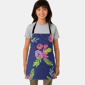 水彩ワイルドフラワーパターン エプロン (インサイチュ)
