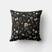 水彩ワイルドフラワーパターン クッション (裏面)