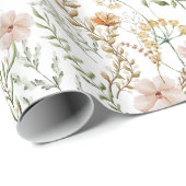 水彩ワイルドフラワーパターン ラッピングペーパー (ロールコーナー)