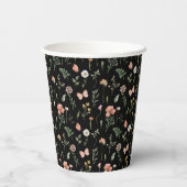 水彩ワイルドフラワーパターン 紙コップ (裏面)