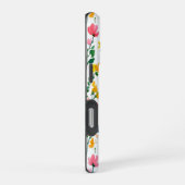 水彩ワイルドフラワーパターン iPhoneケース (右側面)