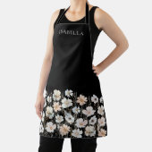 水彩ワイルドフラワーパーソナライズされたの名前 エプロン (インサイチュ)