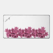 水彩ワイルドフラワーパーソナライズされたスクリプト名 デスクマット (正面)