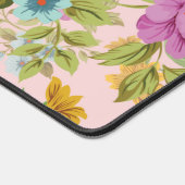水彩ワイルドフラワーパーソナライズされたスクリプト名De デスクマット (コーナー)
