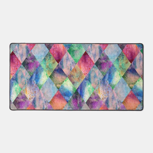 水彩ワイルドフラワーパーソナライズされた デスクマット (正面)