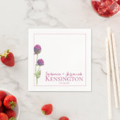 水彩ワイルドフラワーピンクフローラ披露宴 スタンダードカクテルナプキン (インサイチュ)