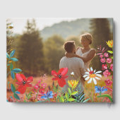 水彩ワイルドフラワーフォト結婚ズ ゲストブック (裏面)