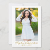 水彩ワイルドフラワーフォト金ゴールドキンセアニェラ 招待状 (裏面)