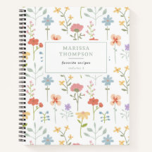 水彩ワイルドフラワーフローラルパターンレシピ