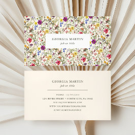 水彩ワイルドフラワーフローラ名刺 名刺