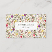 水彩ワイルドフラワーフローラ名刺 名刺 (正面)