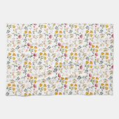 水彩ワイルドフラワーフローラ キッチンタオル (横)