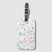 水彩ワイルドフラワーフローラ ラゲッジタグ (正面縦)