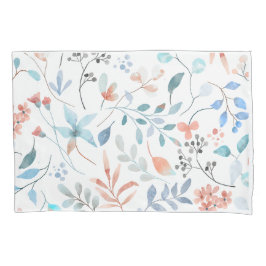 水彩ワイルドフラワーフローラ 枕カバー