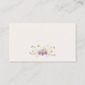 水彩ワイルドフラワーブライダルシャワーエンクロージャカード エンクロージャーカード (裏面)