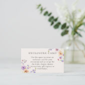 水彩ワイルドフラワーブライダルシャワーエンクロージャカード エンクロージャーカード (スタンド正面)