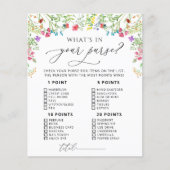 水彩ワイルドフラワーブライダルシャワーゲーム (正面)