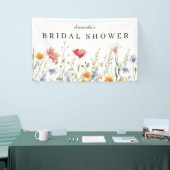 水彩ワイルドフラワーブライダルシャワーバナー 横断幕 (トレードショー)