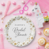 水彩ワイルドフラワーブライダルシャワー ペーパープレート (パーティー)