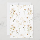 水彩ワイルドフラワーブライダルシャワー 招待状 (裏面)