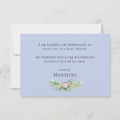 水彩ワイルドフラワーブライダルパーティ提案カード 招待状 (裏面)