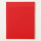 水彩ワイルドフラワーブラックレッドモノグラム プランナー手帳 (裏面)