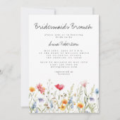 水彩ワイルドフラワーブリーズメイドブランチ 招待状 (正面)