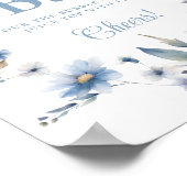 水彩ワイルドフラワーブルーミモザバー標識 ポスター (角)