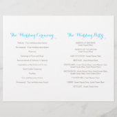 水彩ワイルドフラワーブルー大型ウェディングプログラム (裏面)