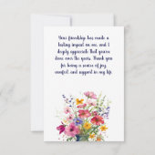 水彩ワイルドフラワーブーケパーソナライズされた サンキューカード (裏面)