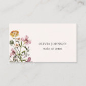 水彩ワイルドフラワーブーケフローラ名刺 名刺 (正面)