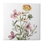 水彩ワイルドフラワーブーケ タイル (正面)