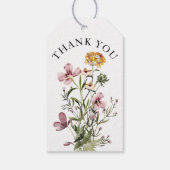 水彩ワイルドフラワーブーケ#1ありがとうございました ギフトタグ (裏面)