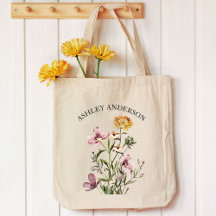 水彩ワイルドフラワーブーケ#1パーソナライズされた名
