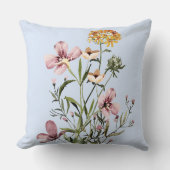 水彩ワイルドフラワーブーケ#1 クッション (正面)