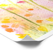 水彩ワイルドフラワープリント ポスター (角)