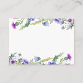 水彩ワイルドフラワーベビーシャワーおむつラッフル エンクロージャーカード (裏面)