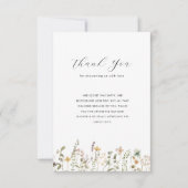 水彩ワイルドフラワーベビーシャワーサンキューカード サンキューカード (正面)