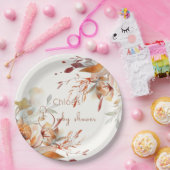 水彩ワイルドフラワーベビーシャワー ペーパープレート (パーティー)