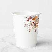 水彩ワイルドフラワーベビーシャワー 紙コップ (裏面)