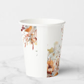 水彩ワイルドフラワーベビーシャワー 紙コップ (右)