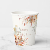 水彩ワイルドフラワーベビーシャワー 紙コップ (正面)