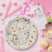 水彩ワイルドフラワーボホスタイルパーティー ペーパープレート (パーティー)