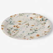 水彩ワイルドフラワーボホスタイルパーティー ペーパープレート (アングル)