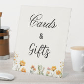 水彩ワイルドフラワーボホブライダルシャワー標識 台座サイン (インサイチュ)