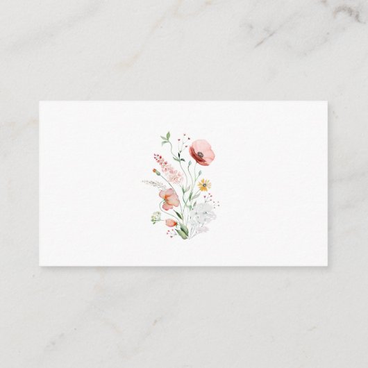 水彩ワイルドフラワーメドウオムツラッフル エンクロージャーカード (裏面)